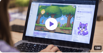 Campers building a game